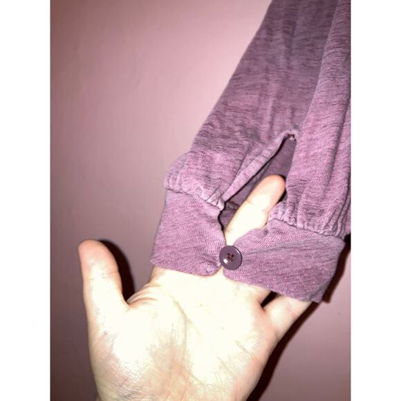 We The Free purple linen blend oversized knit top cropped size XS - Picture 7 of 7